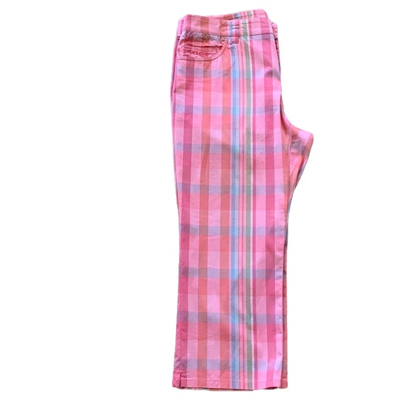 Pink Plaid Ralph Lauren Y2K Style Capri Pants Size 4 - Picture 4 of 12